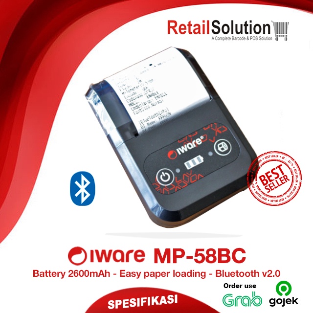 Printer Thermal Bluetooth 58mm - Iware MP58C / MP58 C / MP-58C