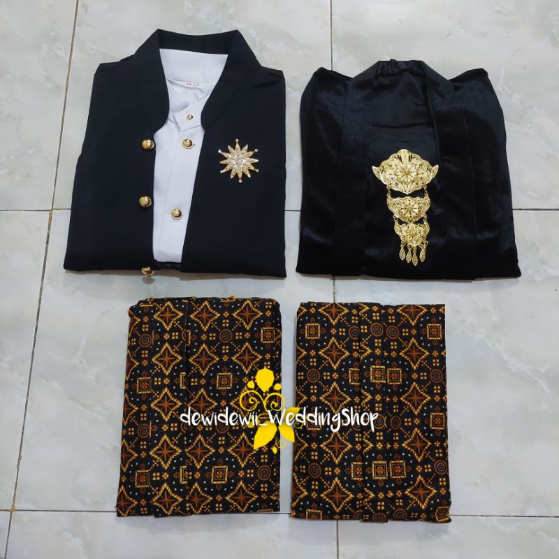 Set Baju Prewedding - Nuansa Hitam Hewes, Motif Nitik Hitam