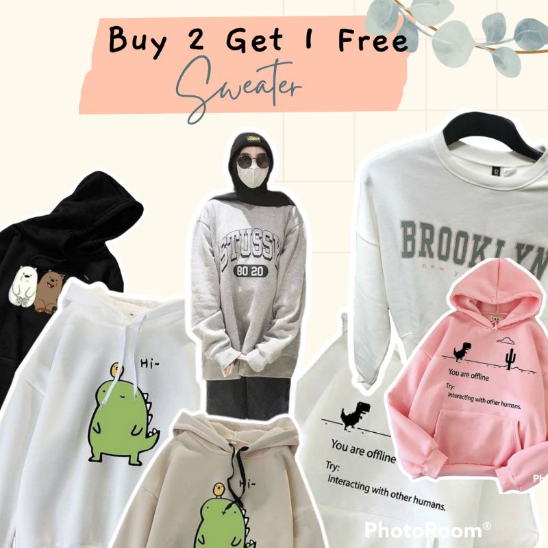 Pakaian Wanita - Sweater Buy2 free 1