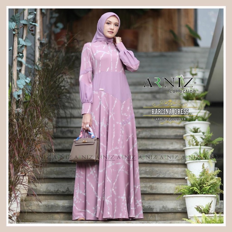 Karlyna Set  ( Dress dan segi empat ) ori by Arniz