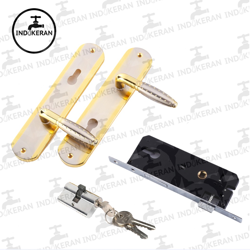 INDOKERAN - Kunci Pintu Set Komplit dengan Silinder - High Quality