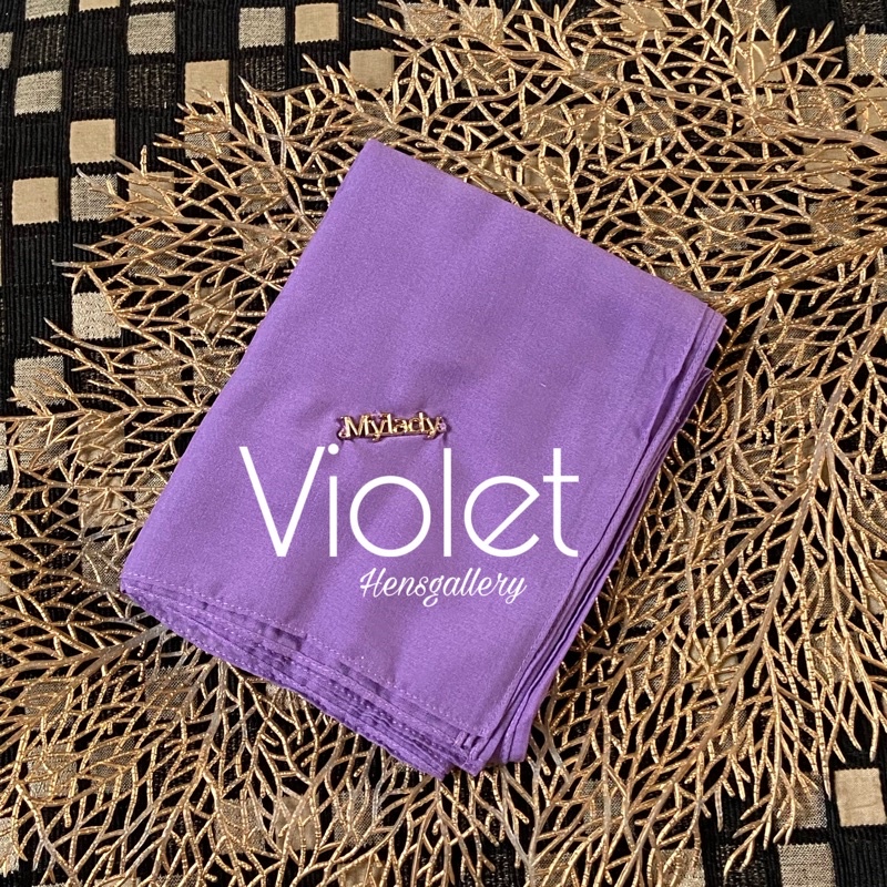 Part 1 Mylady Hijab Plain Voal Ultrafine by Myladyhijab dark mustard silver broken white optic white-VIOLET