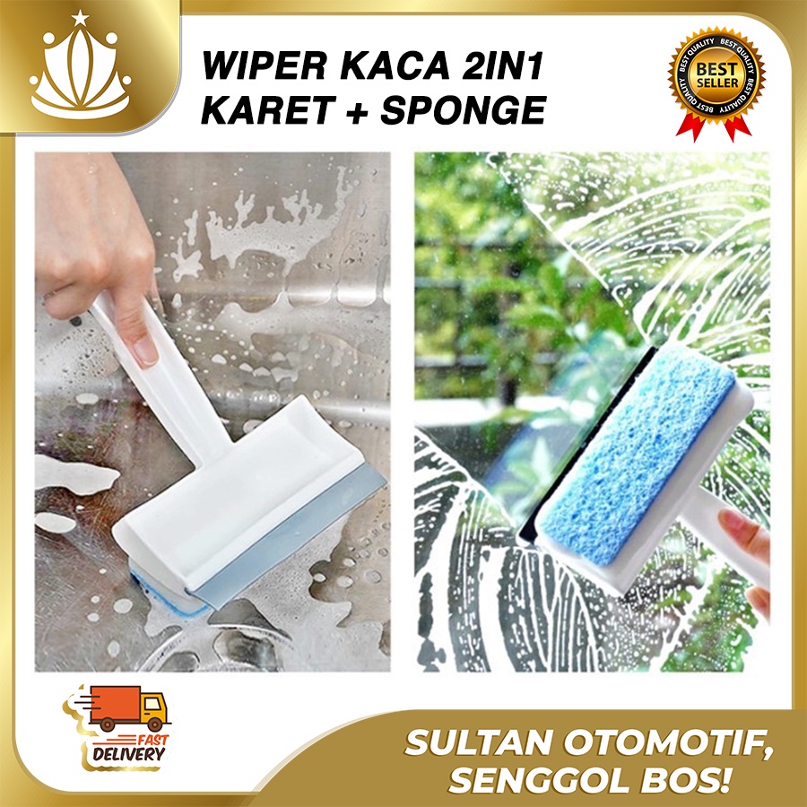 Sponge Wiper Ajaib 2in1 Pembersih Kaca Mobil Serbaguna