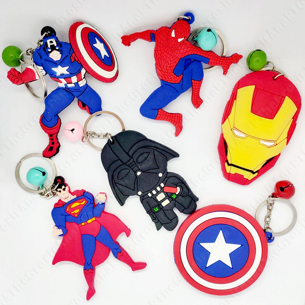 GANTUNGAN KUNCI SUPERHERO KERINCINGAN GANCI AVENGERS STAR WARS KERINCING