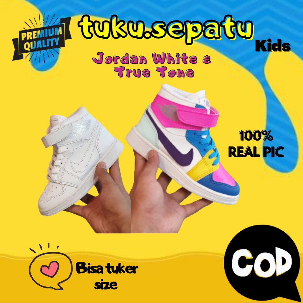Sepatu Anak Perempuan Cewek Jordan Import Sneakers Basket Balita Premium Umur 2 3 4 5 6 7 Tahun