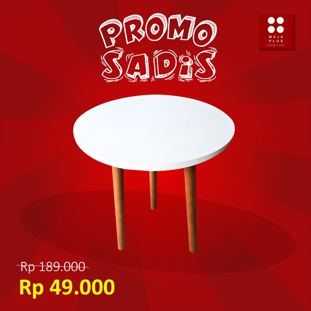 Coffee Table Minimalis Meja Sudut Minimalis Modern Bulat Putih