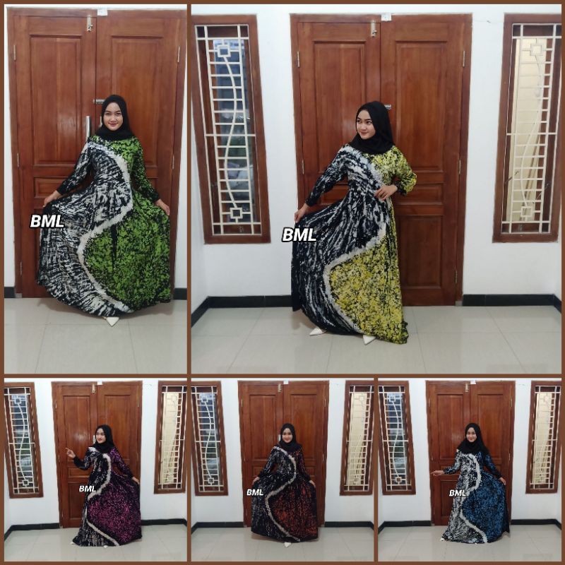 GAMIS ABSTRAK RAYON TWILL SUPER MOTIF OMBAK JAGAD