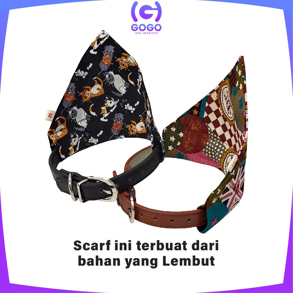 GOGO-C568 Kalung Bandana Slayer Kucing Anjing Motif Syal Segitiga / Kalung Scarf Anjing Kucing Kelinci Aksesoris Hewan Peliharaan