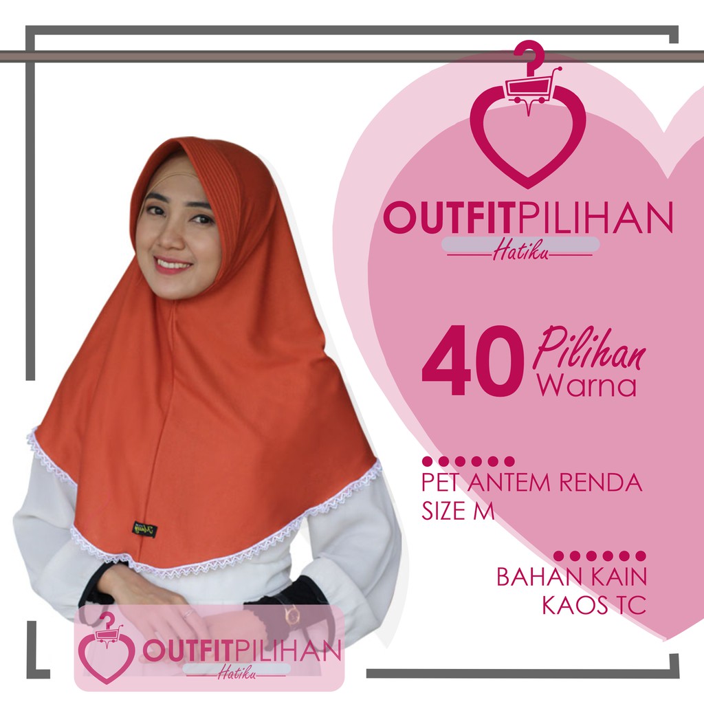 JILBAB INSTAN RENDA PET ANTEM UKURAN M - HIJAB SYARI