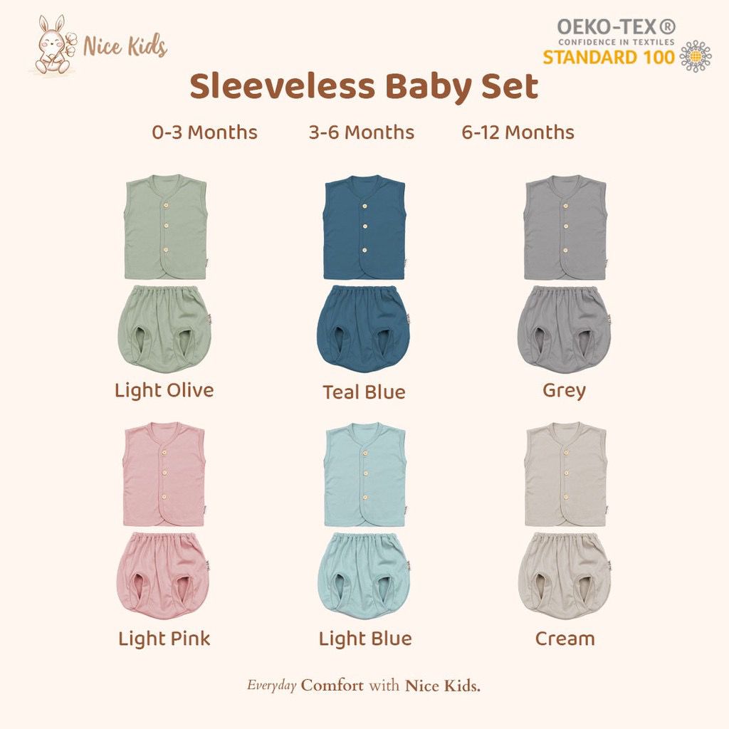 Babygiggles - Nicekids Sleeveless Set Piyama Bayi