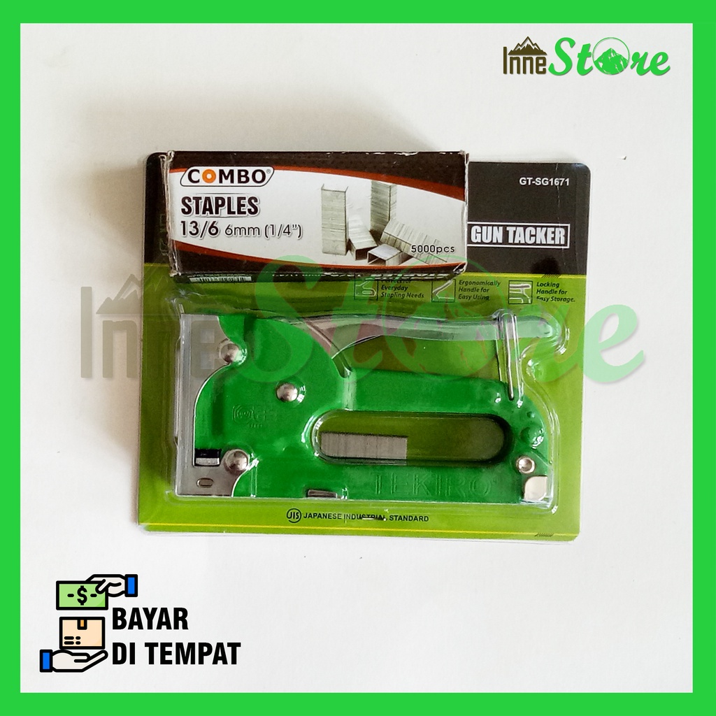 

Tekiro Staples Gun & Refill 6 mm - Staple Tembak Kayu Jok Dekorasi