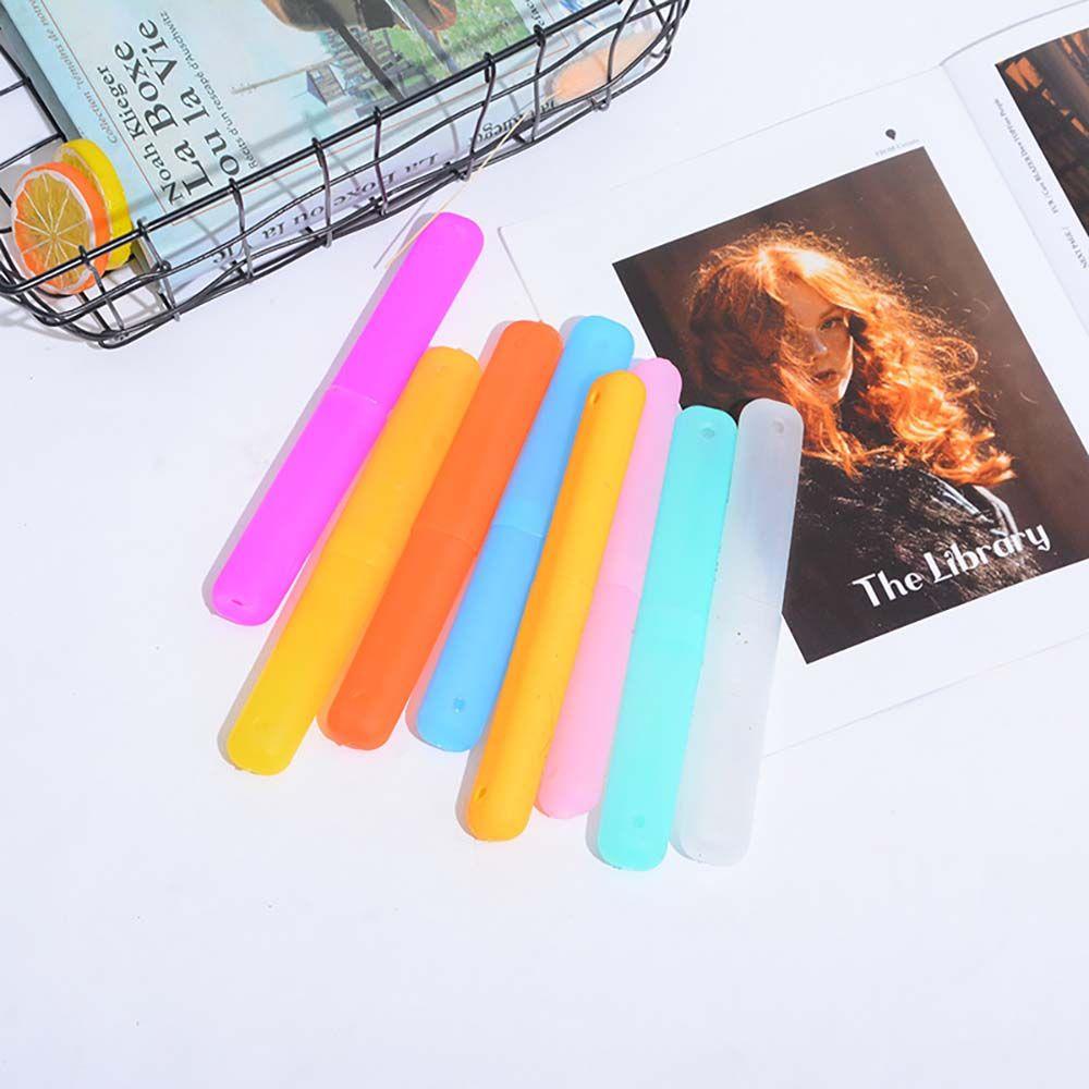[Elegan] Kotak Sikat Gigi 5PCS Mudah Membersihkan Penyimpanan Sikat Gigi Untuk Travel Camping Toothbrush Holder Aksesoris Kamar Mandi Bathroom Organizer
