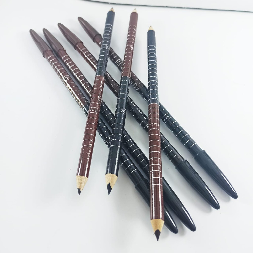 TERLARIS!! Pensil Alis Duo Warna Kis Kis 2in1 Coklat Hitam
