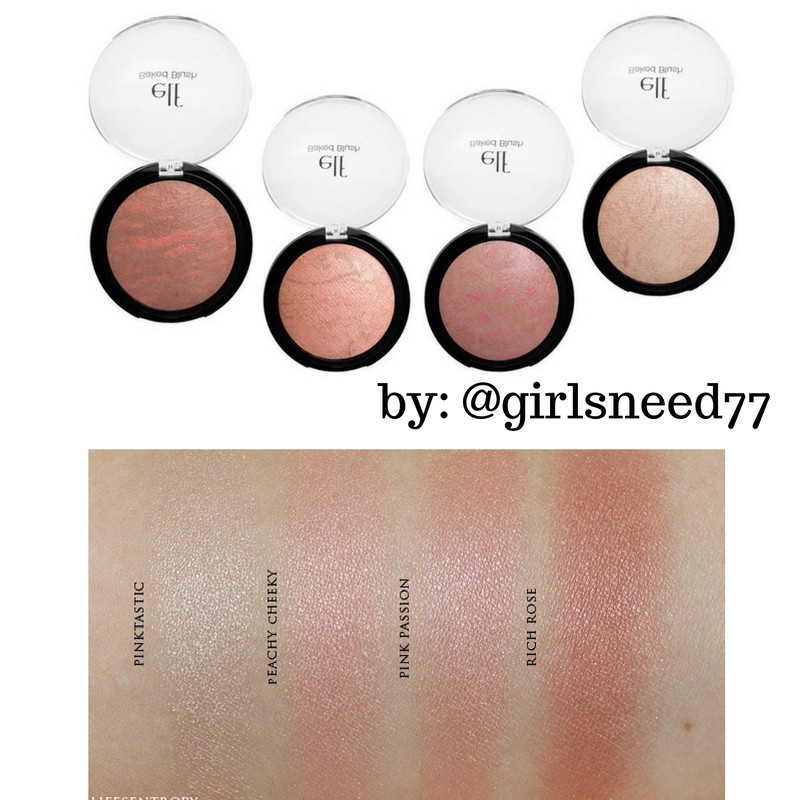 ELF Baked Blush PINKTASTIC, PEACHY CHEEKY, PINK PASSION, RICH ROSE READY