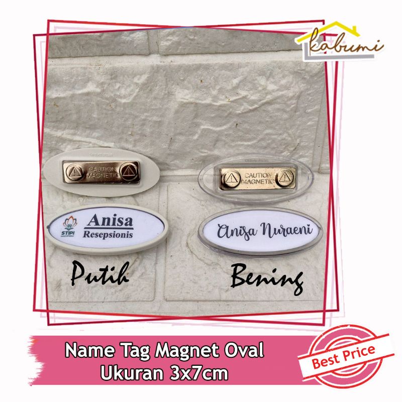

Name Tag Magnet Oval