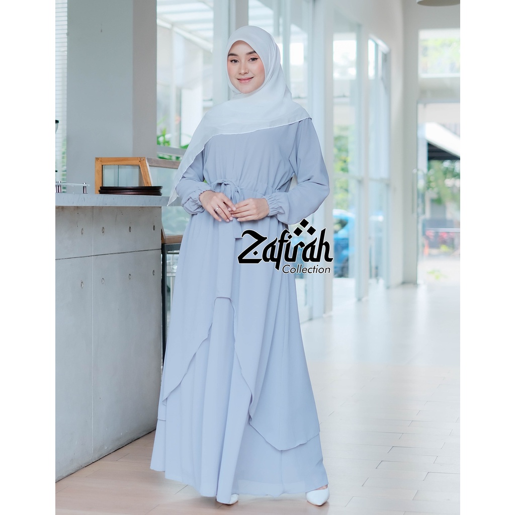 Gamis Malaysia Polos Terbaru Zafirah Collection - Mahira Dress Muslim