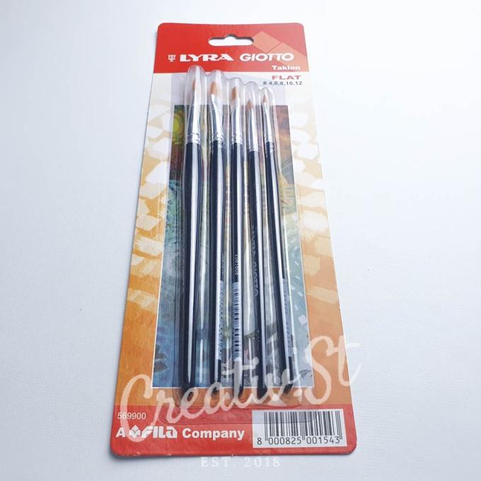 

[COD] Kuas Lukis Lyra Giotto FLAT Art Brush SET (4 6 8 10 12) TERLENGKAP Kode 780