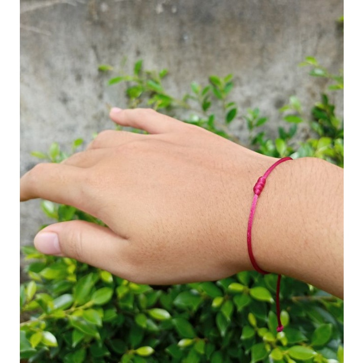 gelang tali satin cina simple (model serut)