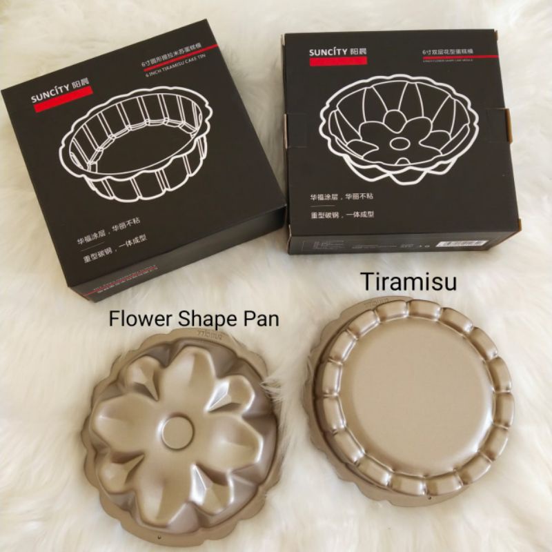 Loyang Tiramisu Pan / Suncity Pan / Loyang kue Nonstick Coating / Suncity Flower Shape Pan Home Baking