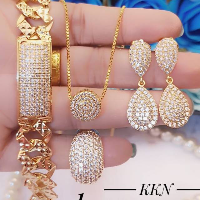 Xuping set perhiasan lapis emas 24k 0801