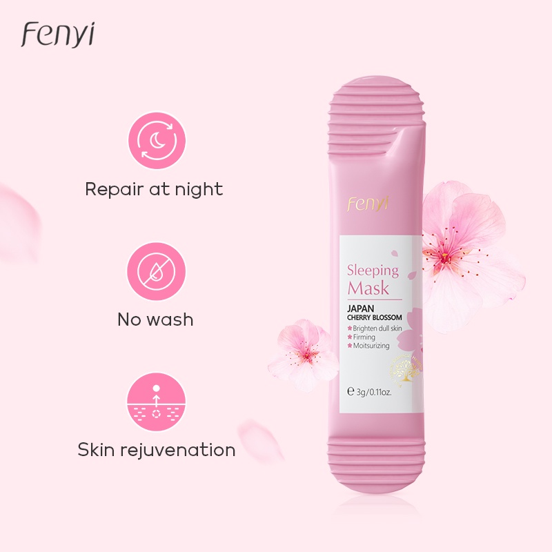 Fenyi Cherry Blossom Glowing Masker Tidur Krim Malam Pelembab Menghilangkan Bekas Jerawat 3g