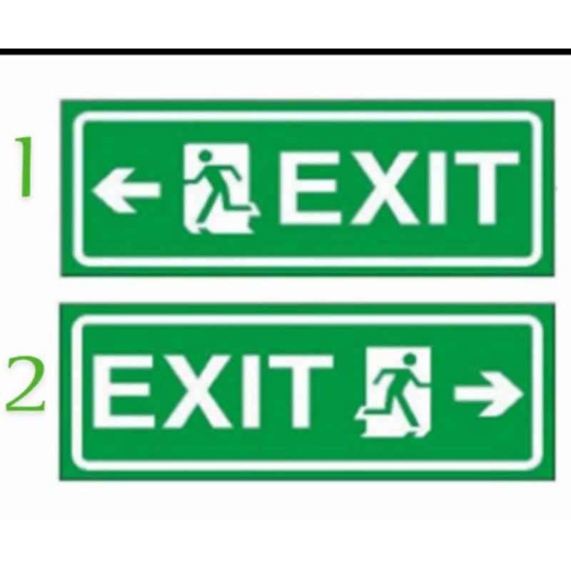 

stiker EXIT 10X30CM SIGN RAMBU K3