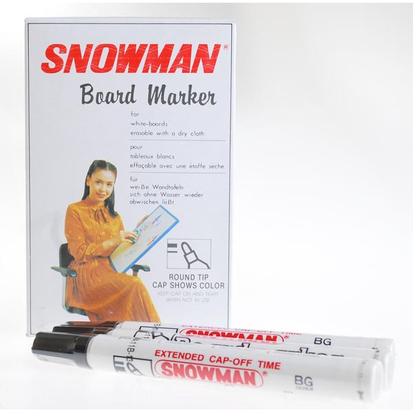 

Spidol papan tulis whiteboard marker Snowman BG-12