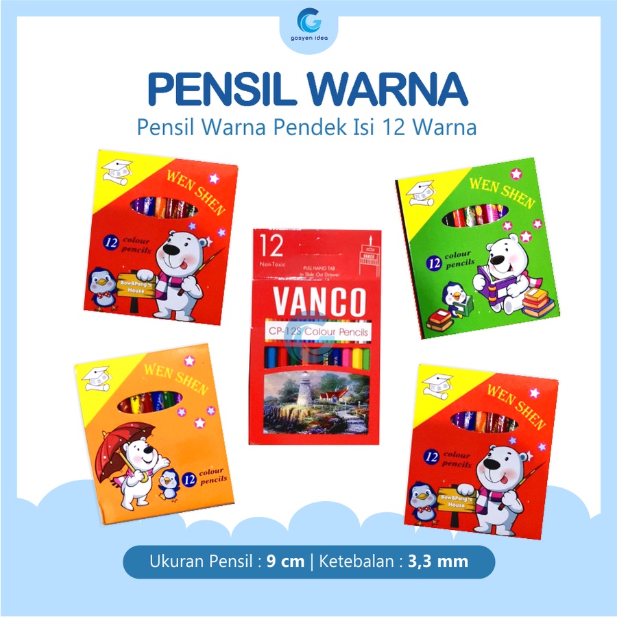 

Pensil Warna Pendek Isi 12 Warna