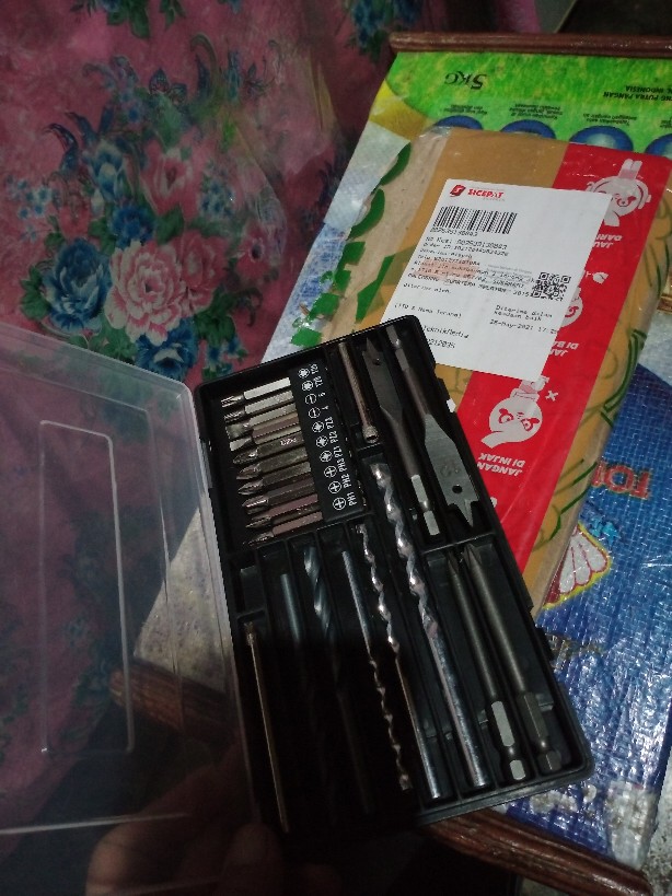 Mata Bor Set 21 Pcs Besi Kayu Tembok Beton Obeng Kaca Keramik