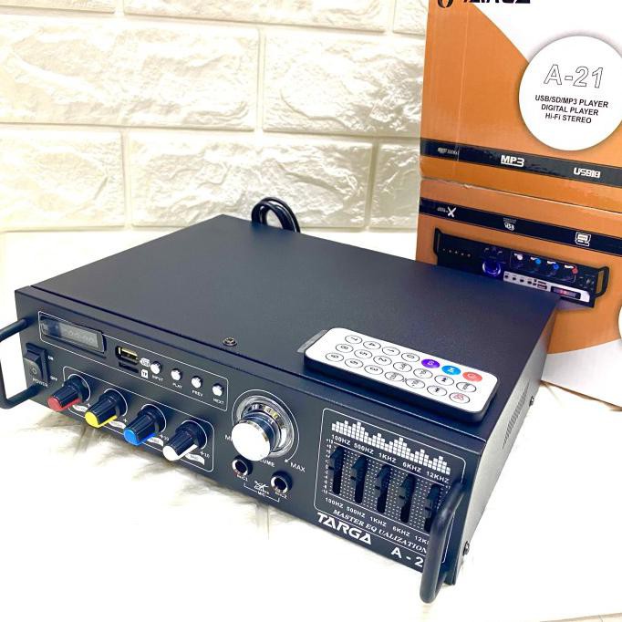 Ampli Targa A21 Bluetooh Usb Sd Rado Fm Dan Equalizer Plus Remote Ready Stok