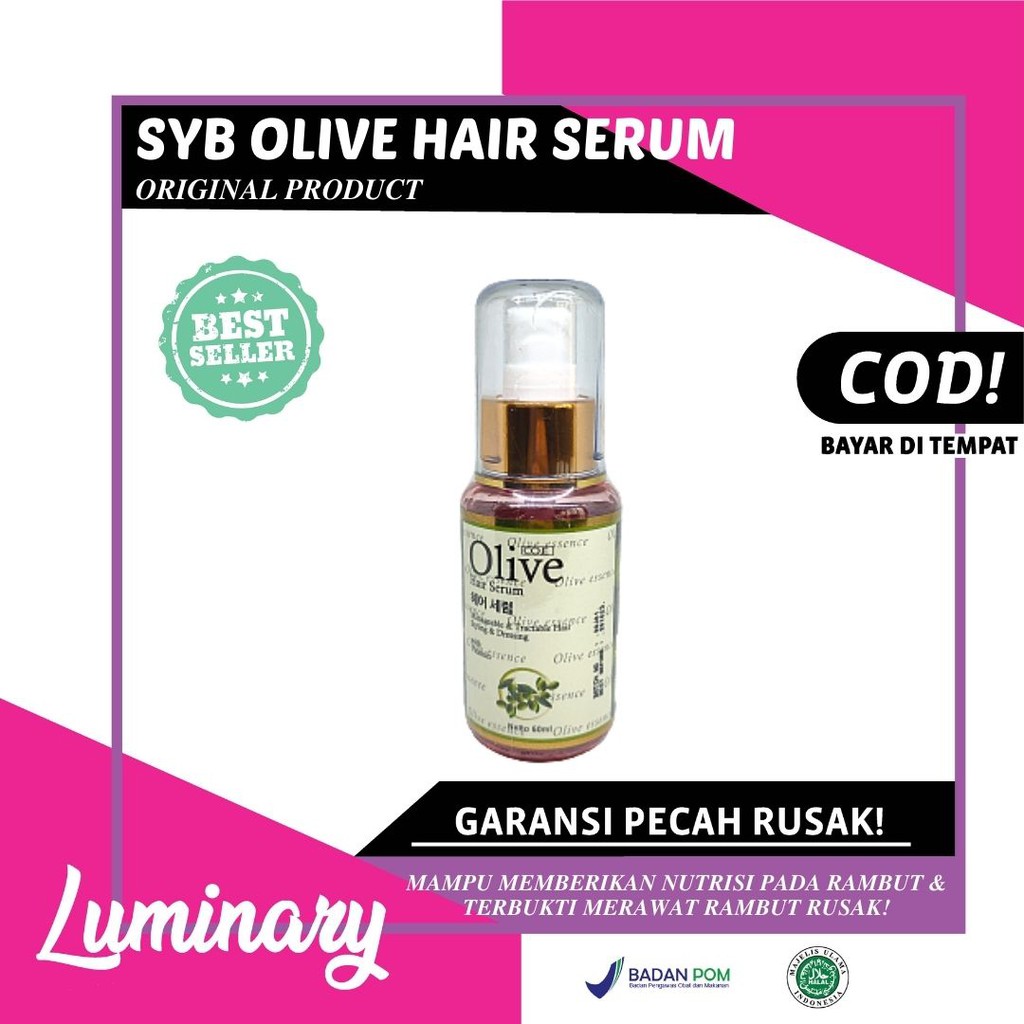 SYB OLIVE HAIR SERUM VITAMIN RAMBUT KERING SERUM ESSENCE PERAWATAN RAMBUT RONTOK ORIGINAL BPOM