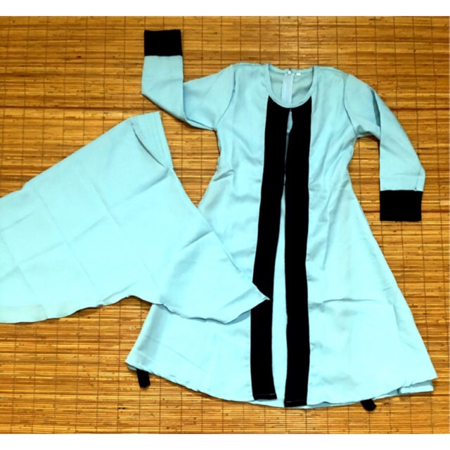 Gamis syari set moscrepe anak usia 3-12 tahun