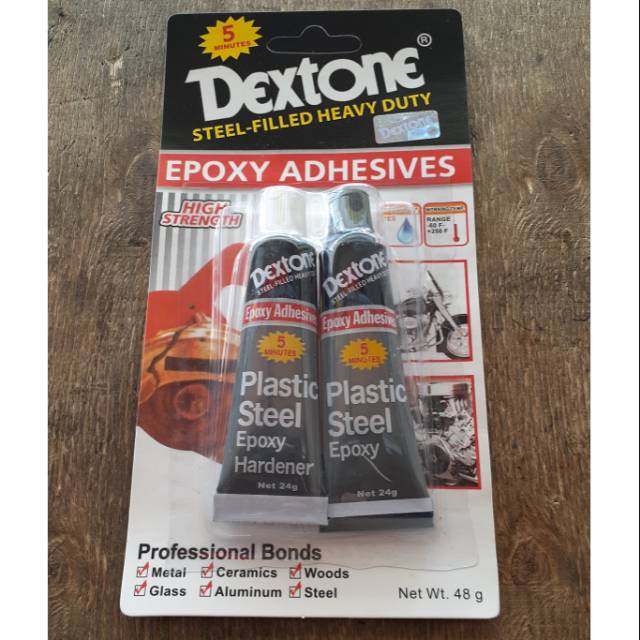 

Dextone 5 menit Plastic Steel Lem Epoxy Adhesive