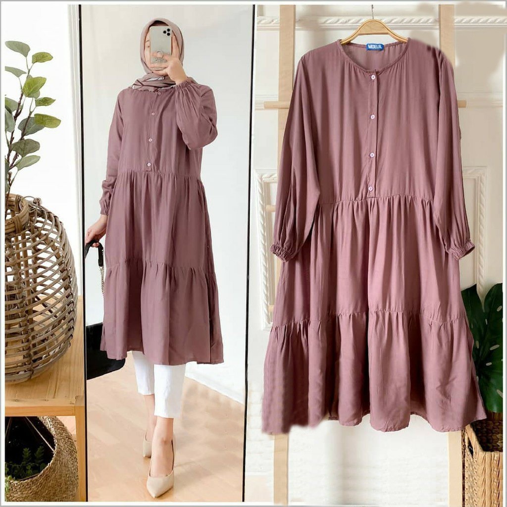 ATASAN WANITA MUSLIM - TUNIK WIZA KAUN RAYON HQ (TUNIC RAYON)