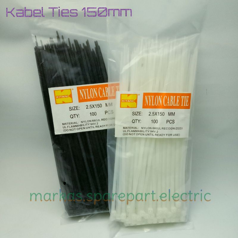 

Kabel Ties 150mm (15cm) HITAM PUTIH