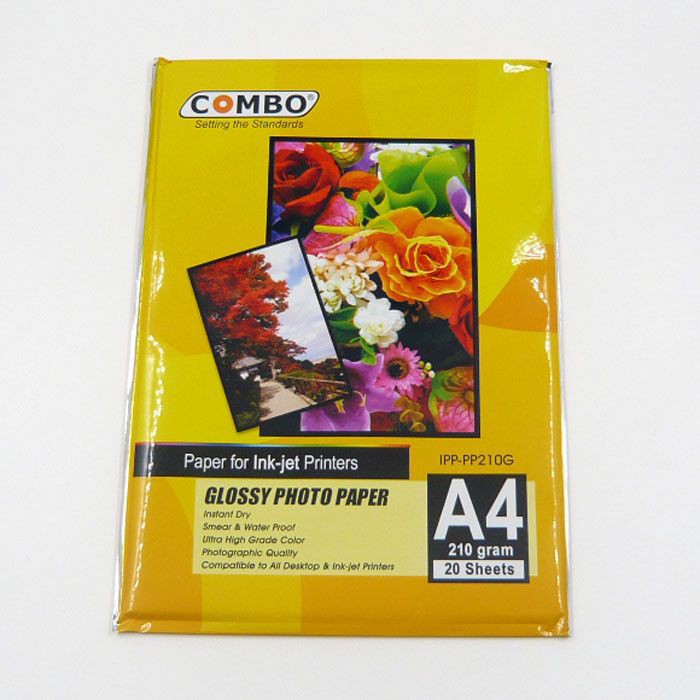 20 Lembar Glossy Photo Paper Kertas Foto Glossy A4 210gr