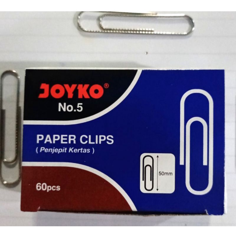 

Penjepit Kertas/Paper Clip Besar No.5 Joyko