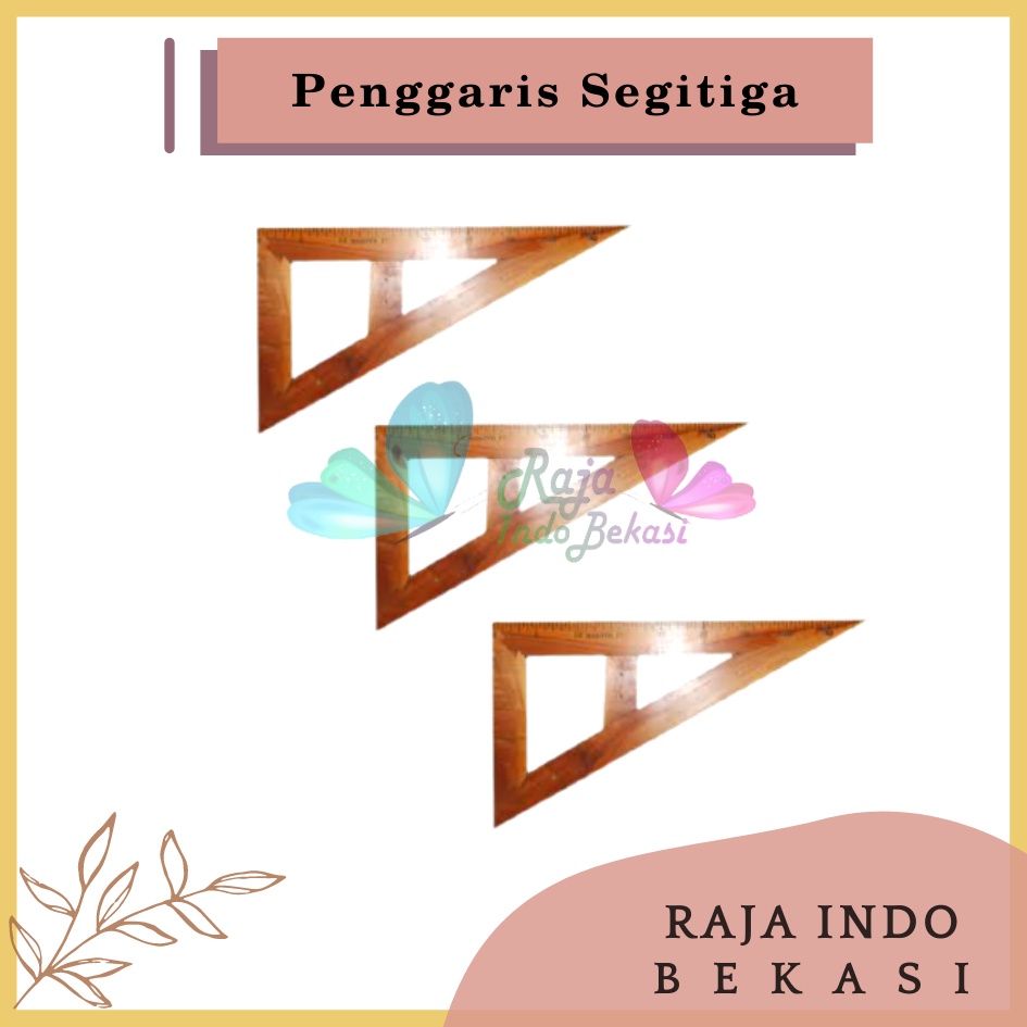 6pcs Penggaris Segitiga Mistar Kayu Kecil 6 Pcs Kualitas Ok Penggaris Kayu Segitigakecil 6pcs