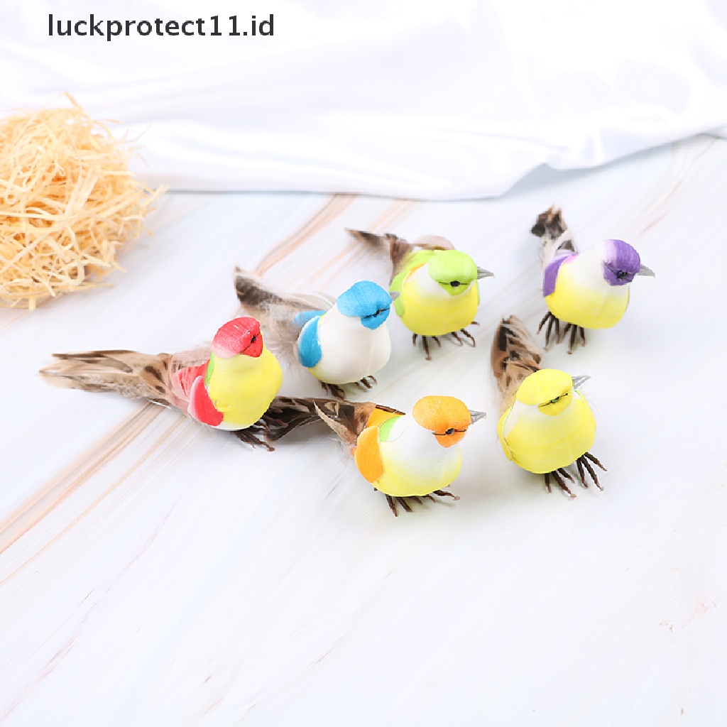 // Hg &amp; ID// 1Pc Sarang Burung Bulu artificial Hias mini Walet Hiasan Taman Rumah.