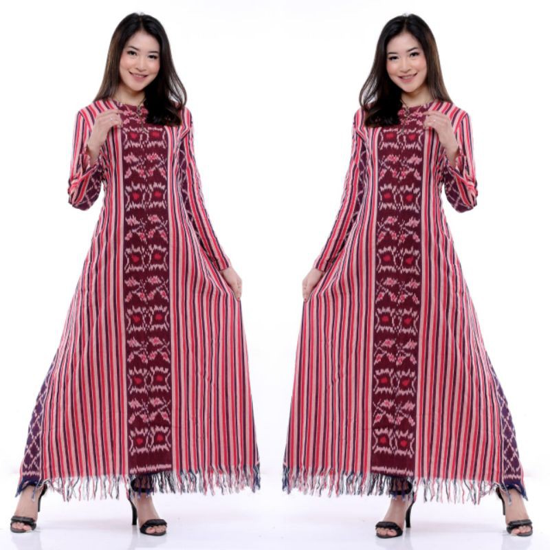 Ori Tata Batik Gamis Elegan Asli Tenun Troso Jepara Modern