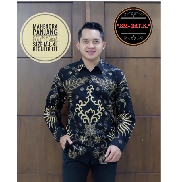 Kemeja Batik MAHENDRA Katun Halus Full Furing Termurah