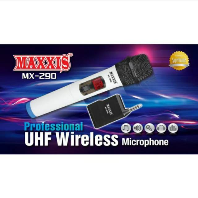 Mic Wireless UHF + Koper. Maxxis MX-290