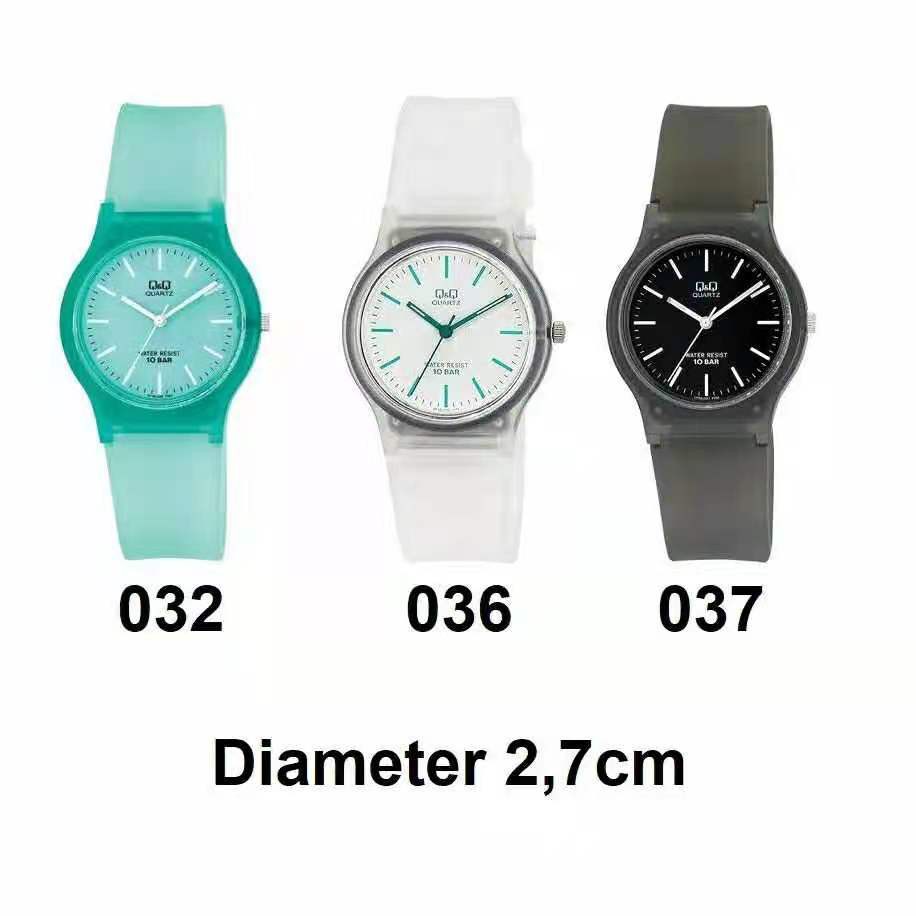 Jam Tangan Wanita Q&amp;Q QnQ QQ Q&amp;Q VP46 VP46J Original - Strap karet JELLY COLOUR