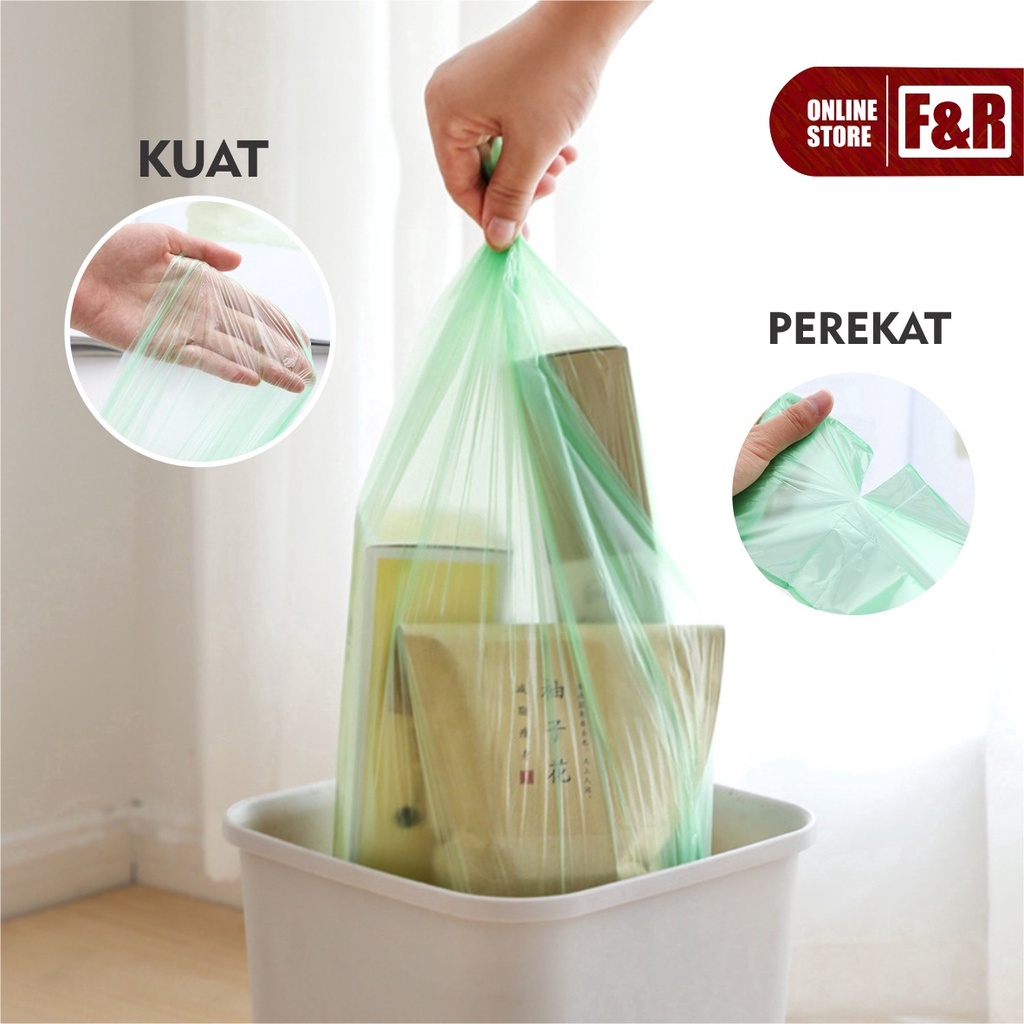 Kantong Plastik Sampah Roll Gulungan Rumah Tangga Dapur Plastik Kresek Garbage Bags Go Green Isi 20