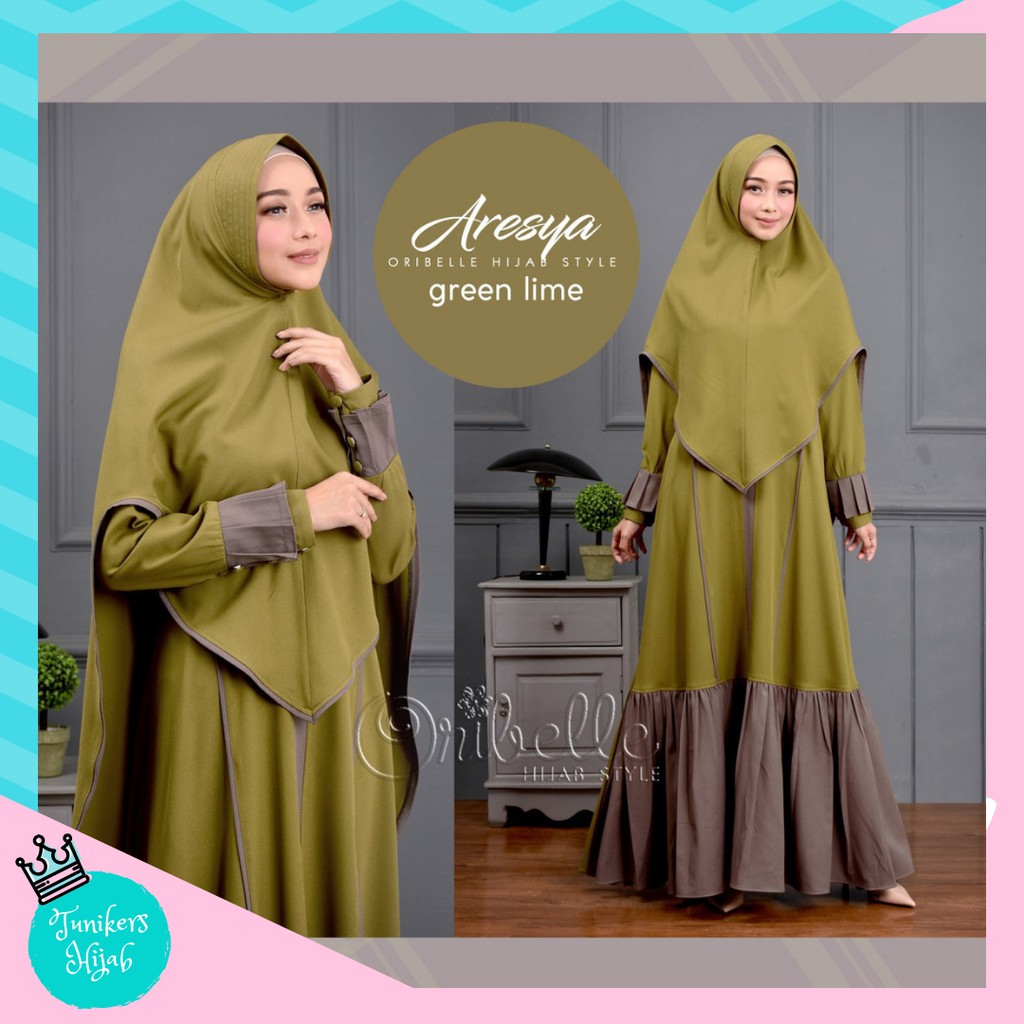  Baju  Muslim Syari  Murah Wanita Gamis Set Aresya Syari  Baju  