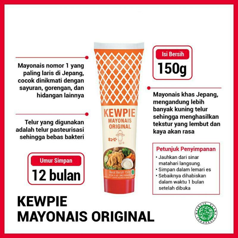 kewpie mayonaise original  TUB 150gr