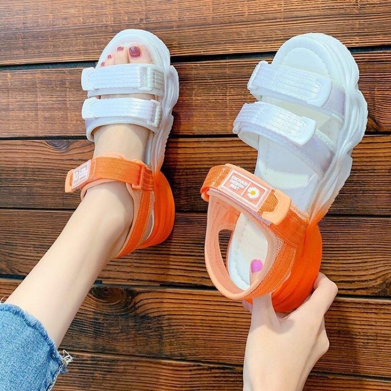 SALE AXELINE Sandal Wedges Wanita Korea TRIPASTEL Platform Best Seller COD