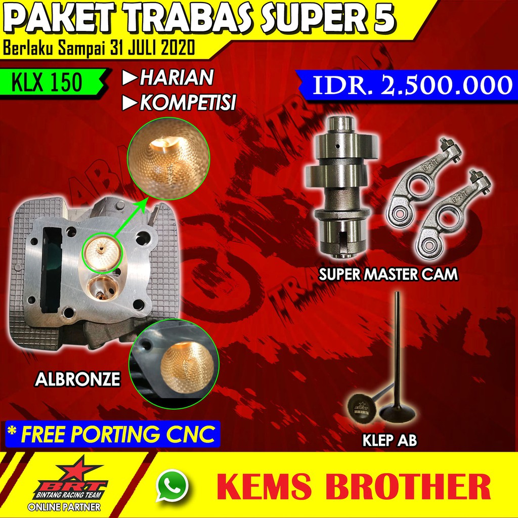 PAKET TRABAS SUPER 5 KLX 150