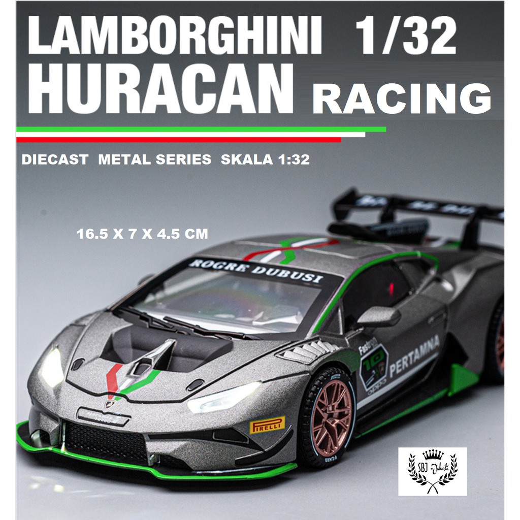 Diecast Miniatur Mobil LAMBORGHINI HURACAN RACING METAL SERIES 1:32