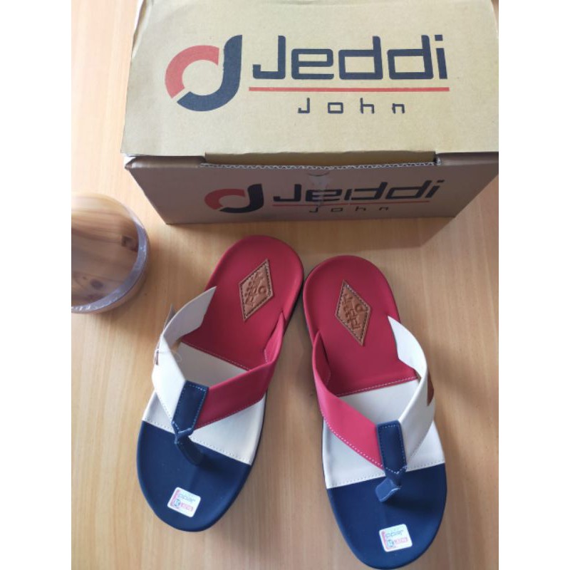 Sandal Jeddi Hawai (Man) Merah - Navy